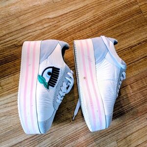 Chiara Ferragni White and Pink Sneakers